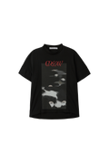 Meow Curve T-Shirt - Cream, Black
