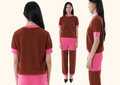 Knit Crewneck Cap Sleeve Top