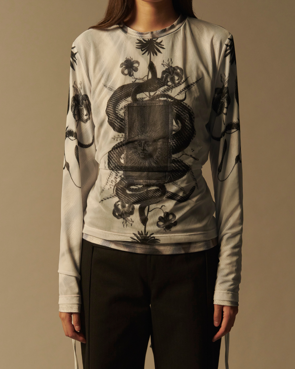 Snake Print Longsleeve Top