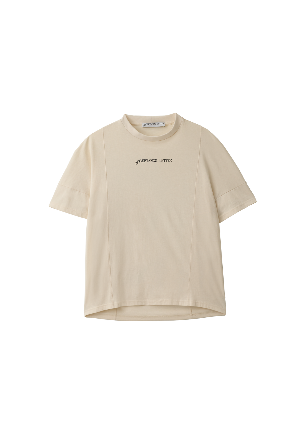 Eclipse Curve T-Shirt - Cream, Black