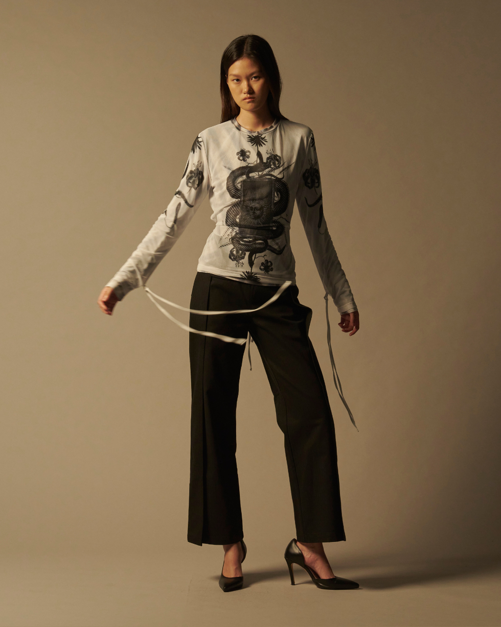 Snake Print Longsleeve Top