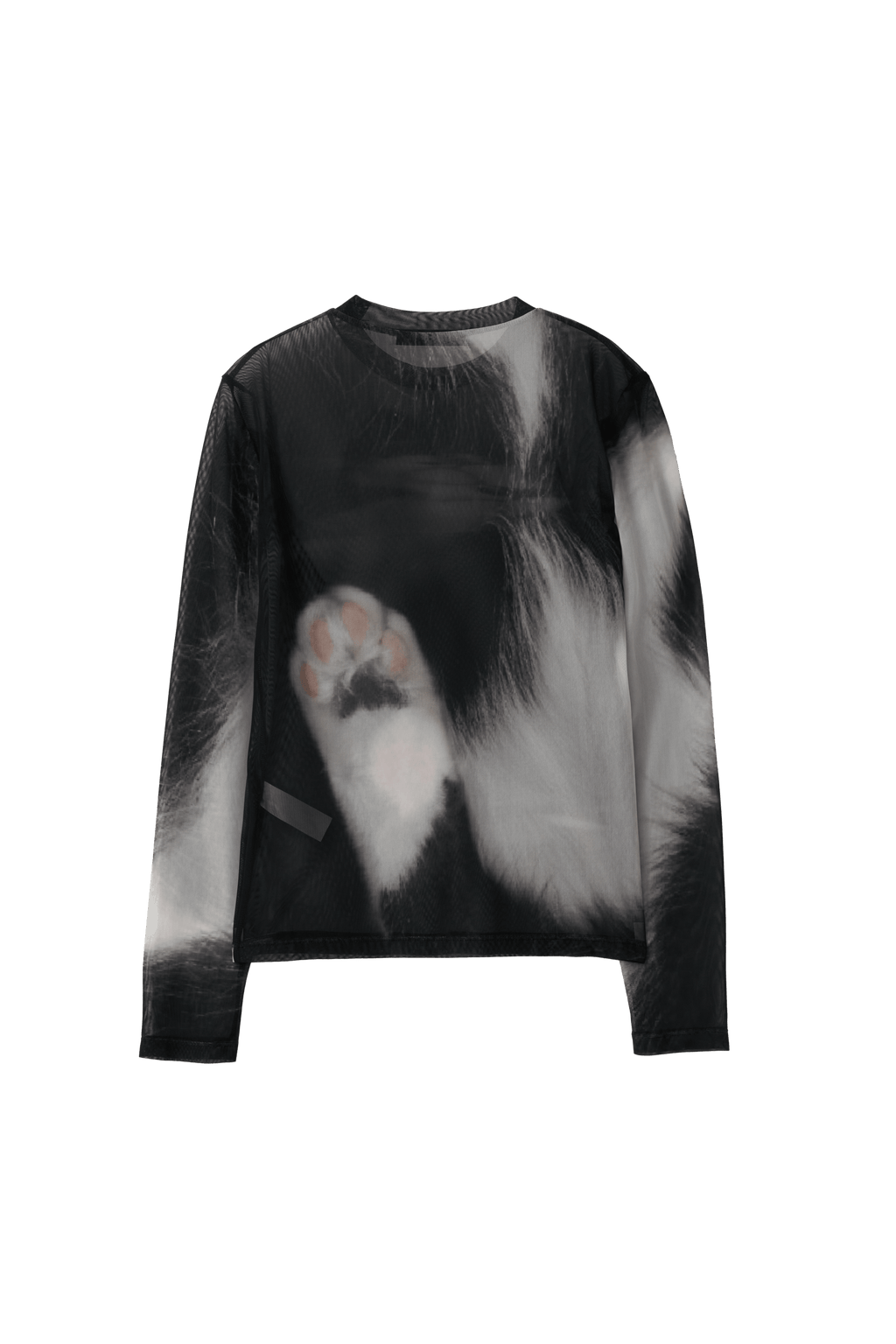 Feline Long Sleeve Mesh Top