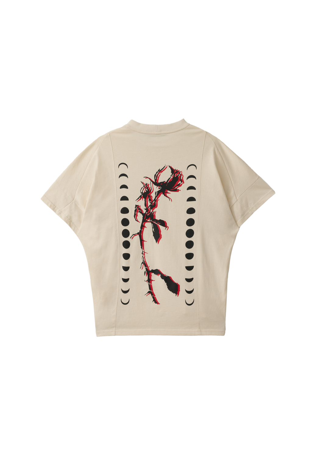 Eclipse Curve T-Shirt - Cream, Black