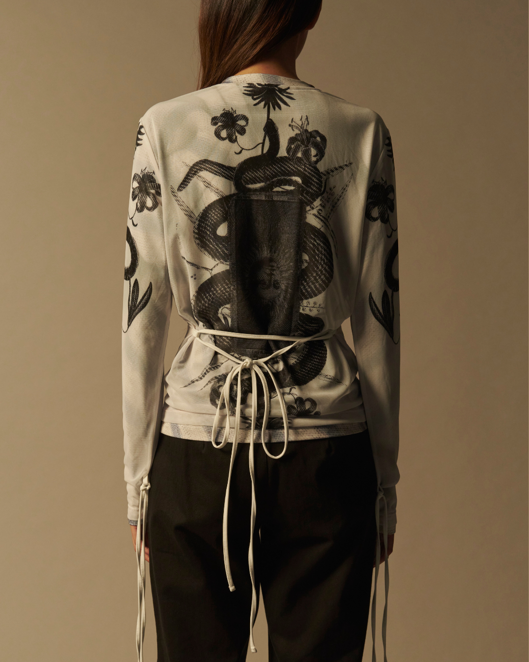 Snake Print Longsleeve Top