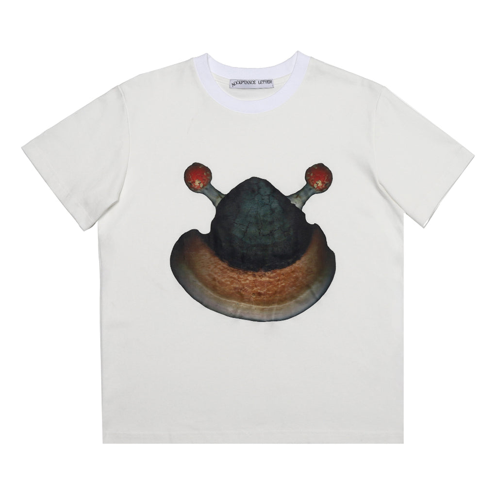 Smiley Funghi T-Shirt - White, Black
