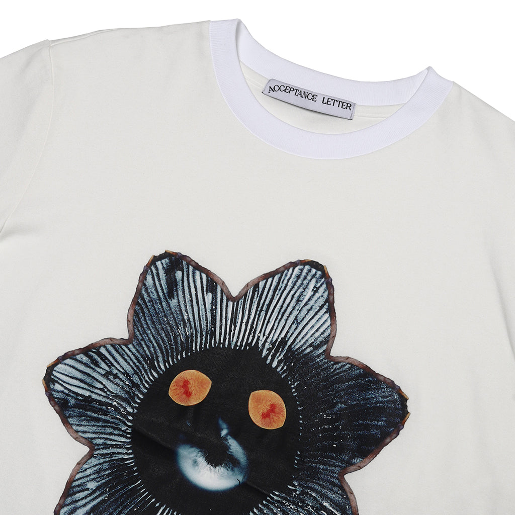 Smirky Funghi T-Shirt - White, Black