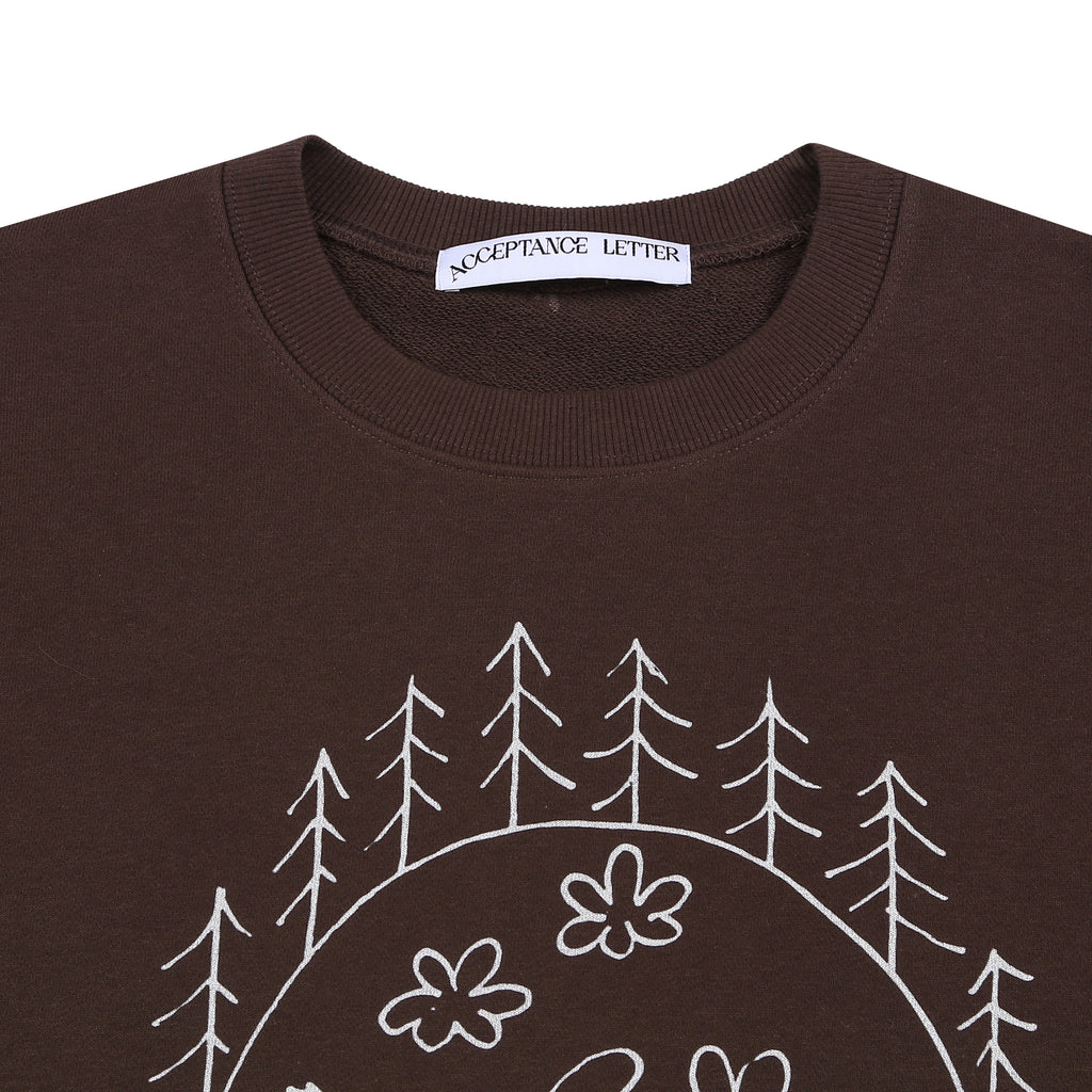 Puss & Pup Crewneck - Chocolate