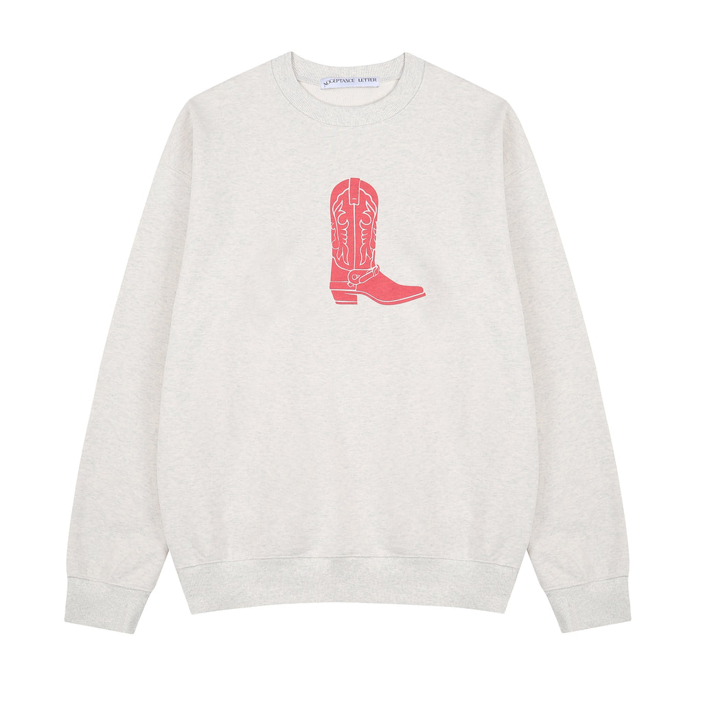 Cowboy Crewneck - Pastel Gray