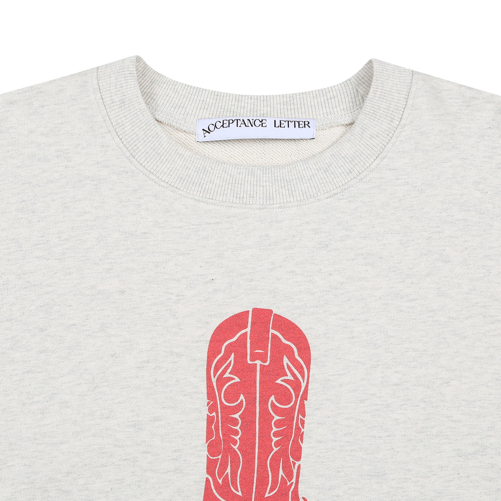 Cowboy Crewneck - Pastel Gray