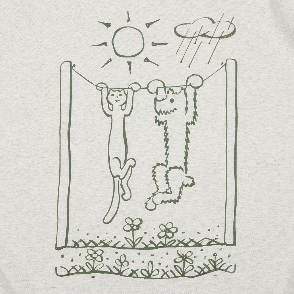 Paw & Purr Crewneck - Pastel Gray