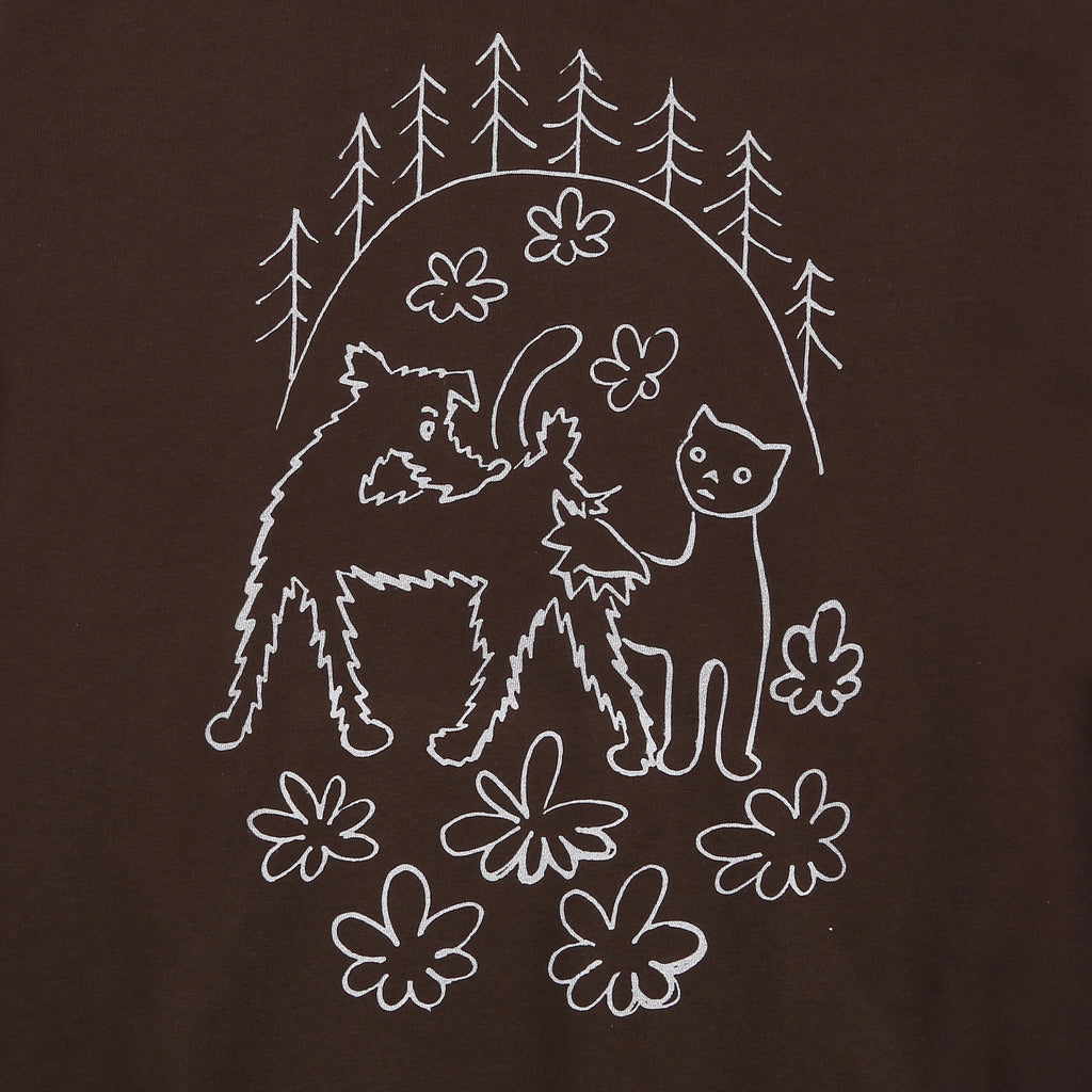 Puss & Pup Hooded Sweatshirt - Chocolate