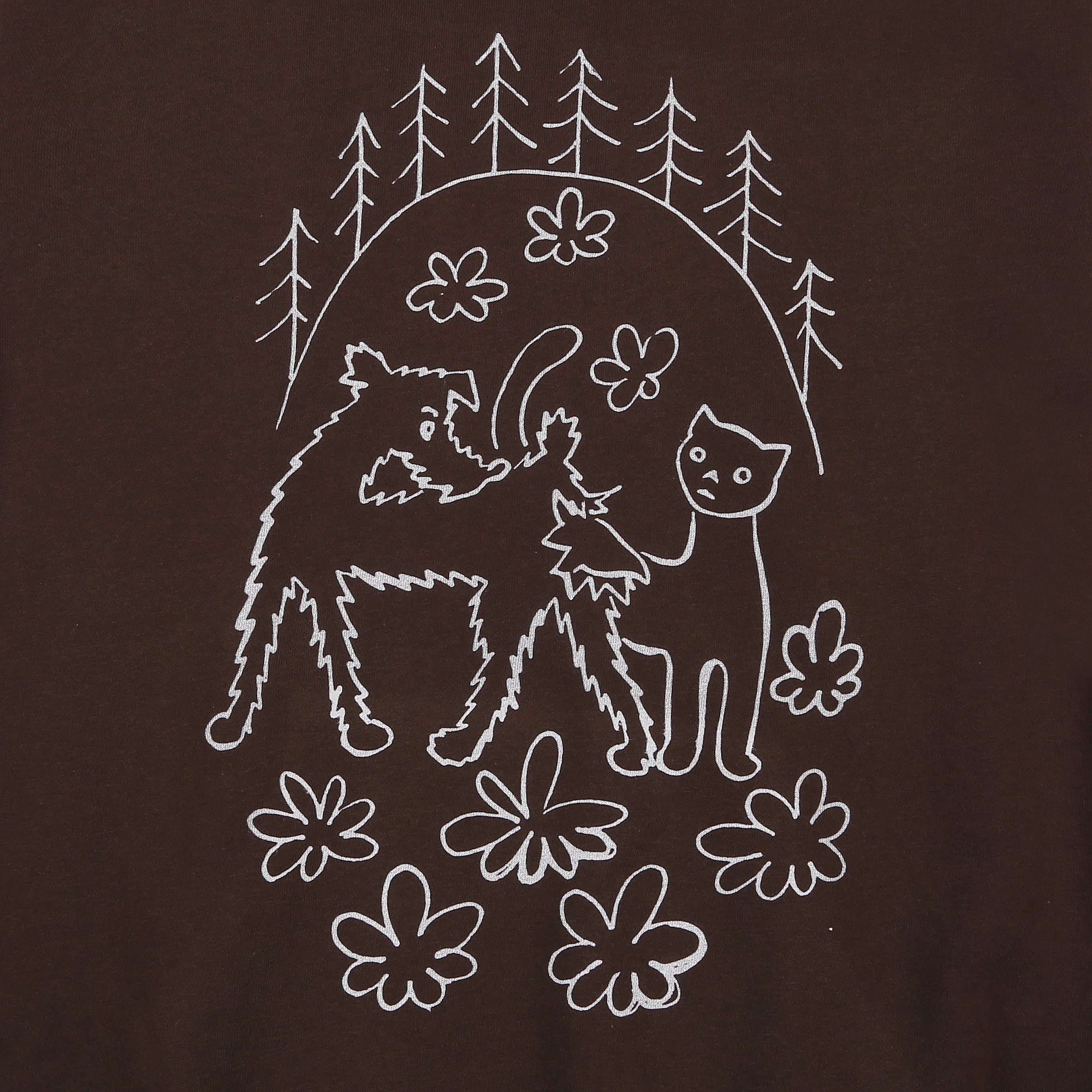 Puss & Pup Hooded Sweatshirt - Chocolate