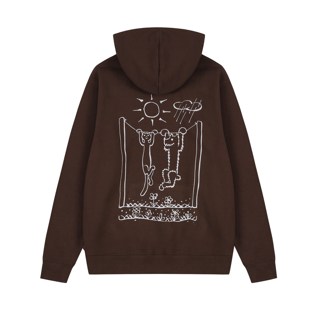 Paw & Purr Hooded Sweatshirt - Chocolate